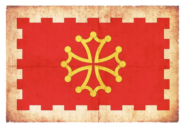 Grunge tarzı oluşturulan Fransız Dışişleri Aude bayrağı