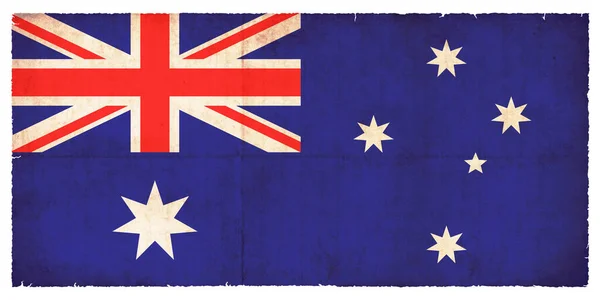 Nationale Vlag Van Australië Gemaakt Grunge Stijl — Stockfoto