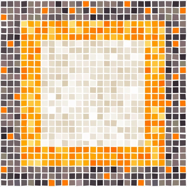 Purple and orange mosaic frame — Stock Vector