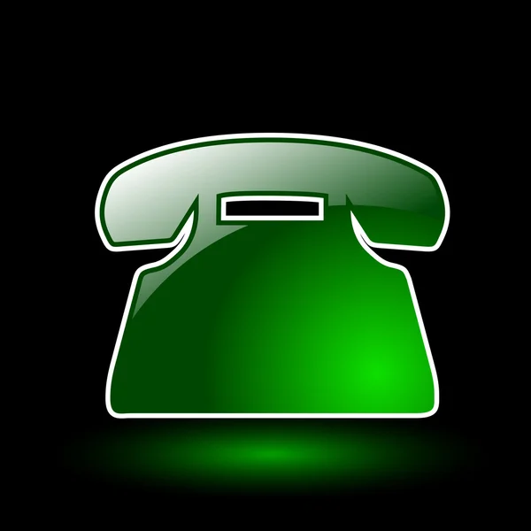Botón verde del teléfono — Archivo Imágenes Vectoriales