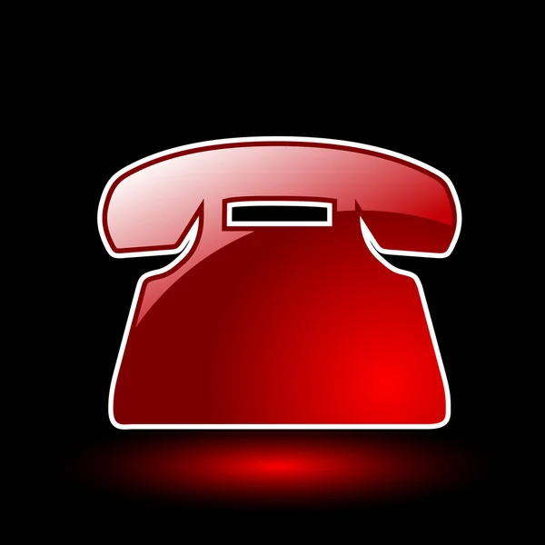 pulsante rosso telefono