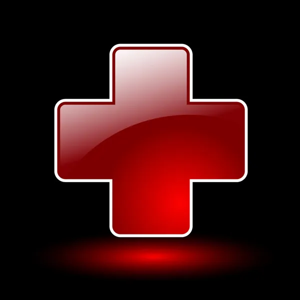 Кнопка Красного Креста — стоковый вектор