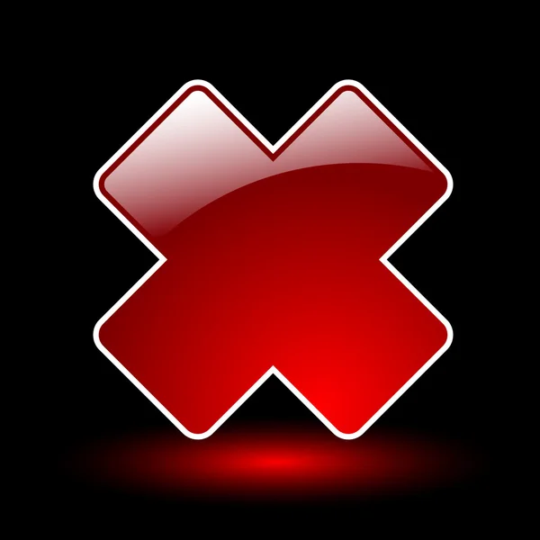 Rode Kruis-knop — Stockvector