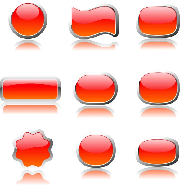 Bouton rouge — Image vectorielle