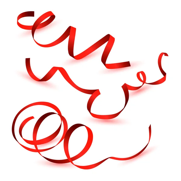 Beyaz arkaplanda kırmızı kurdele