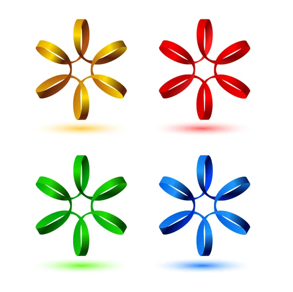 Ensemble de signes colorés — Image vectorielle