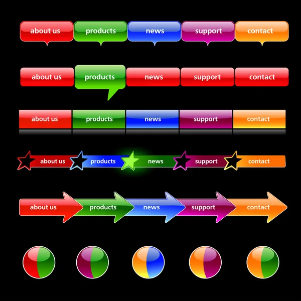 Color menu — Stock Vector