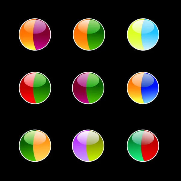 Iki renkli düğmeler — Stok Vektör