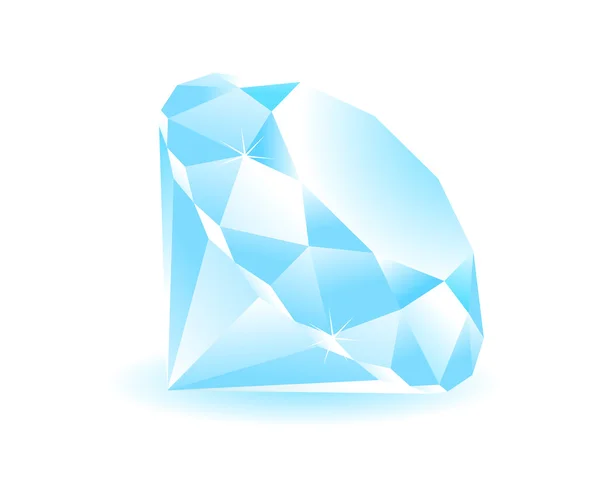 Diamante azul en vector — Vector de stock