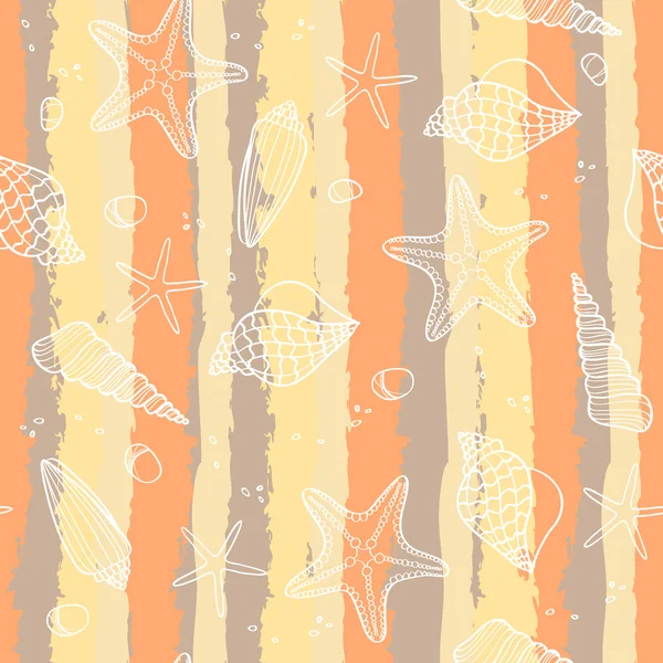 Sea seamless pattern wallpaper. — Stock Vector