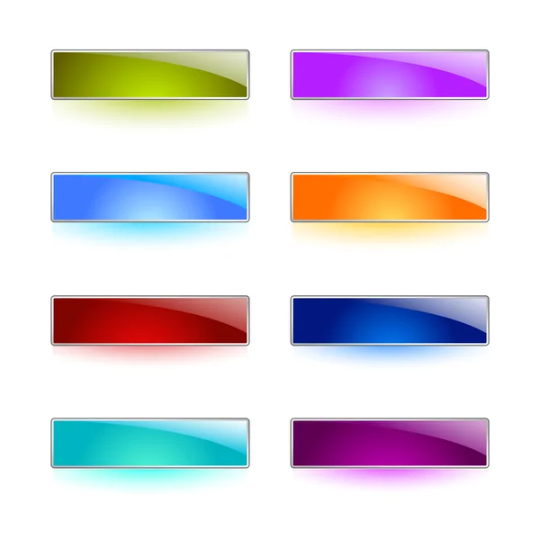Boutons colorés pour le web — Image vectorielle