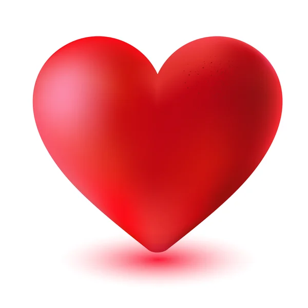 Красное сердце в векторе — стоковый вектор