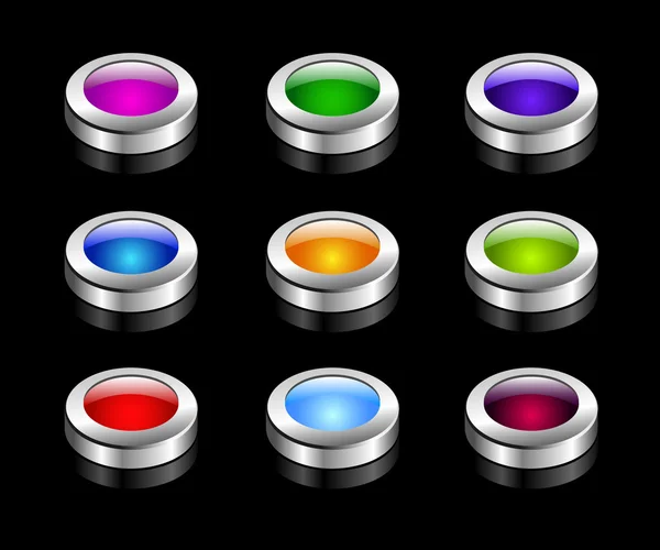 Renk web düğmeleri — Stok Vektör