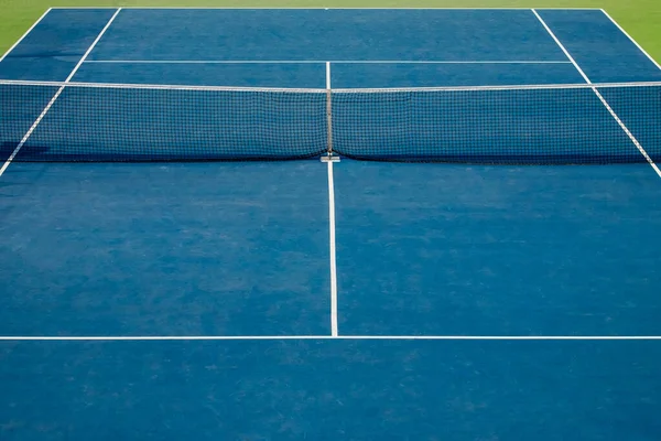 Blick Auf Den Tennisplatz Blaue Und Grüne Farben — Stockfoto