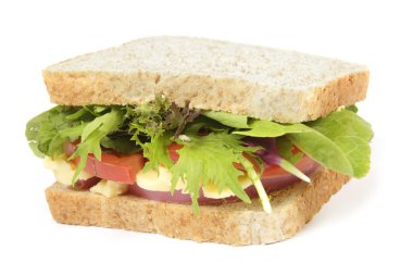 sağlıklı kahverengi ekmek sandviç