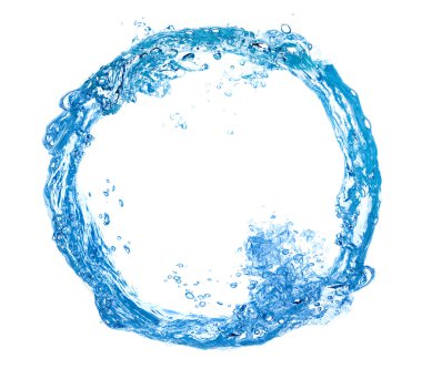 circle made of water splashes clipart