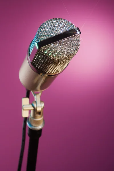 Sparkling microphone waiting for star — Stock Photo, Image