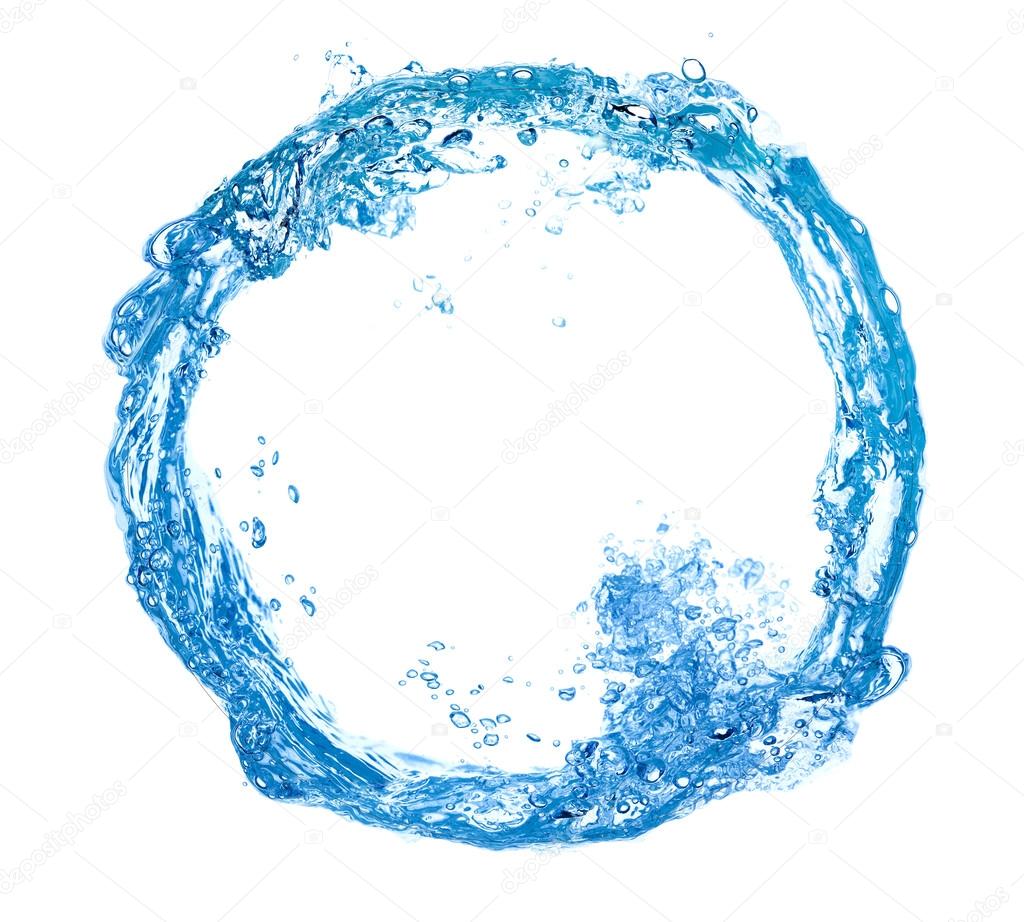 circle made of water splashes