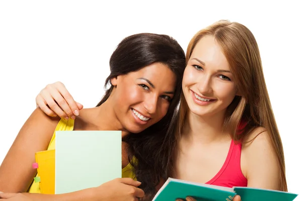 Amigos felices con libros — Foto de Stock