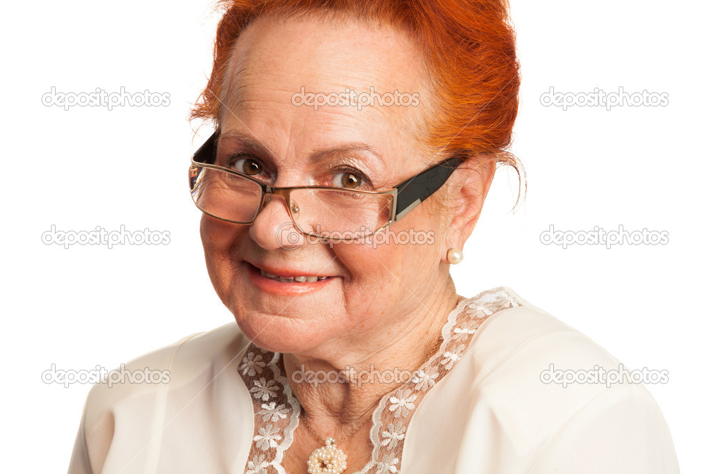 Kind old lady smiling