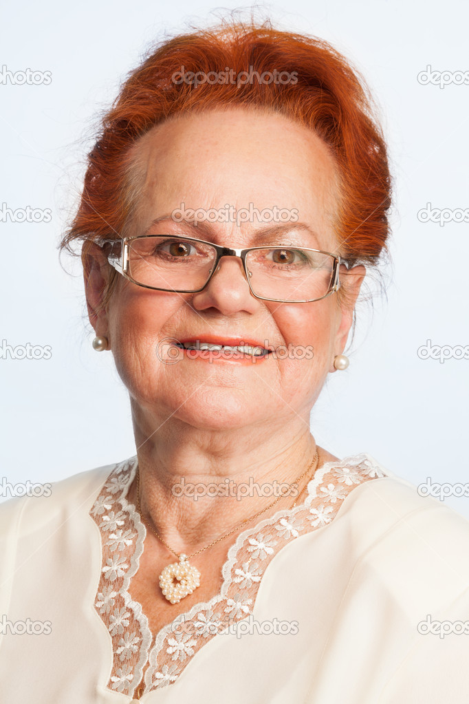 retired woman expressing positivity