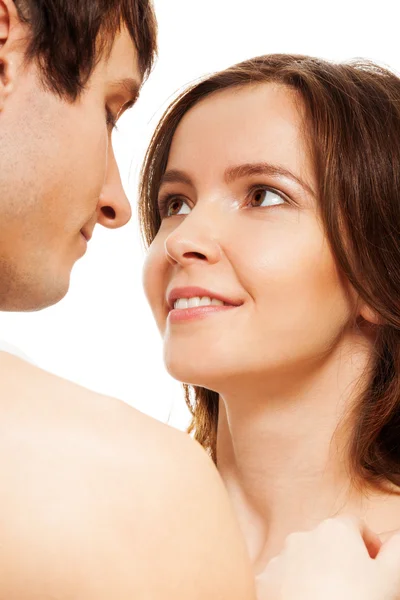 Looking in girlfriends eyes — Stock Photo, Image