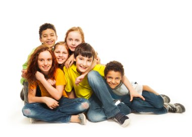 Group of diversity looking kids clipart