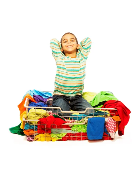 Having a lot of clothes is fun — Stock Photo, Image