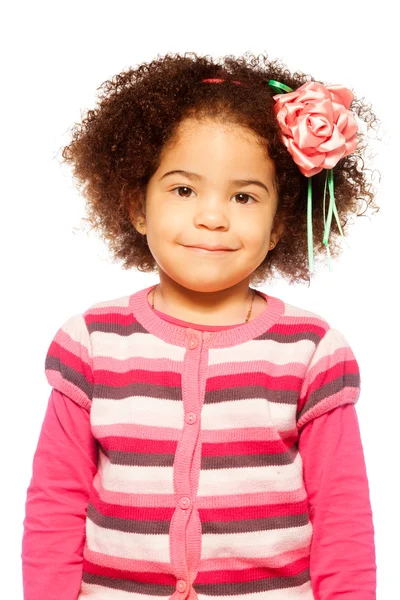 Happy dark skinned girl — Stock Photo, Image