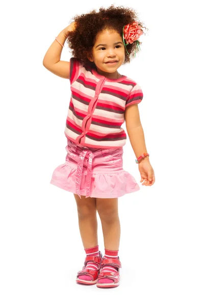美しい 5 歳の黒の女の子 — ストック写真