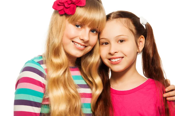 Two happy school girls — Stock Photo, Image