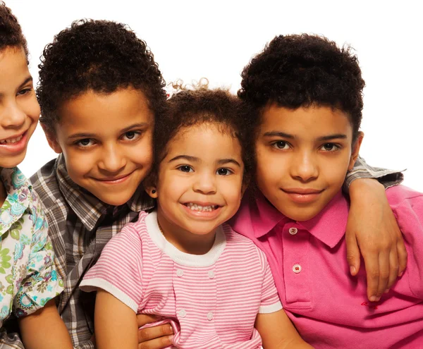 Nahaufnahme Porträt einer schwarzen Familie — Stockfoto