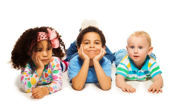 Tres hermosos niños — Foto de Stock