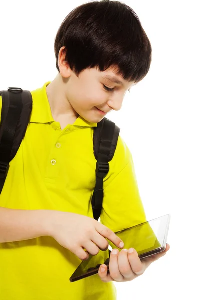 Boy using tablet computer — Stock Photo, Image
