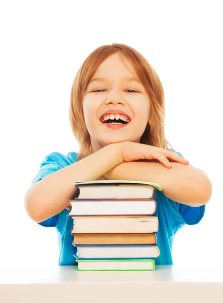 Smart laughing boy — Stock Photo, Image