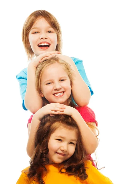 Portrait of three kids — Stock Photo, Image