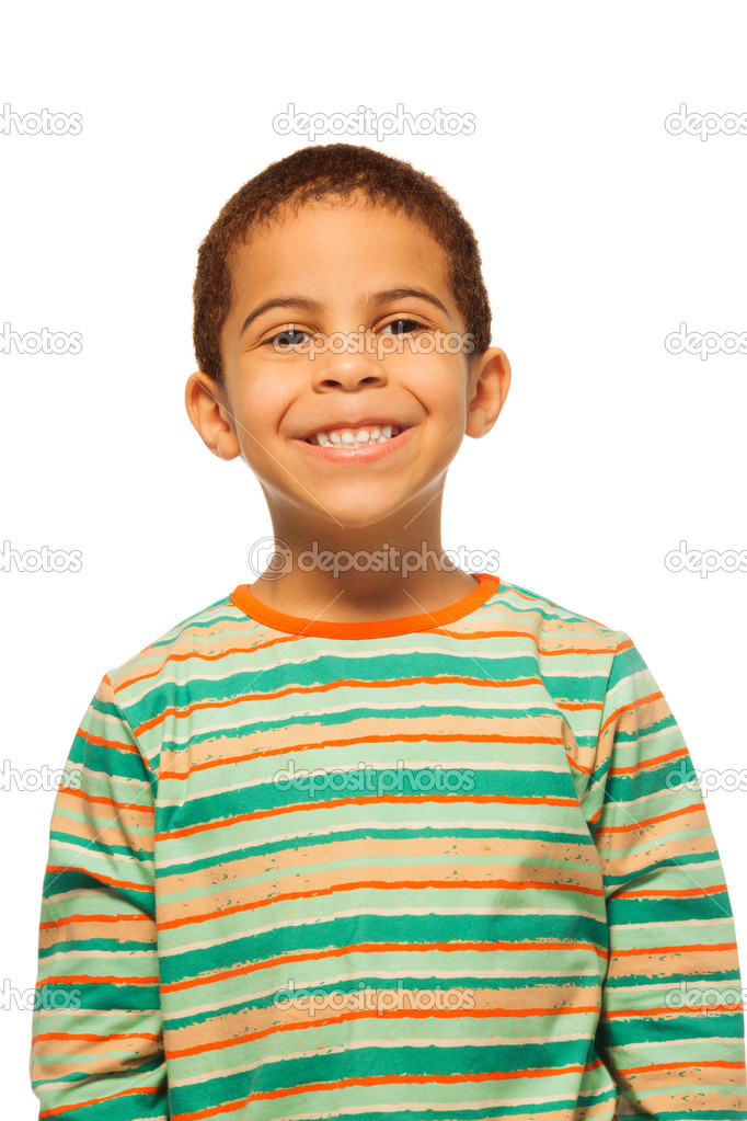 Portrait of smiling black boy