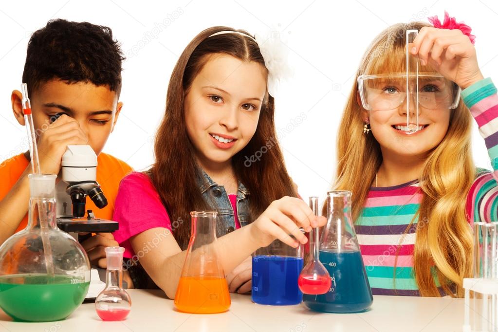 Cute kids and chemistry