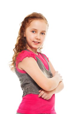 Kendine güvenen küçük bir kız