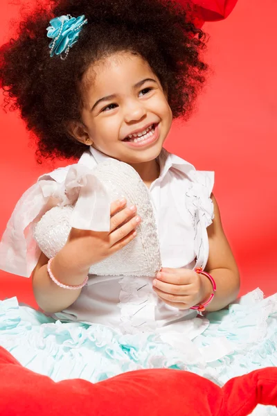 Laughing little black girl — Stock Photo, Image