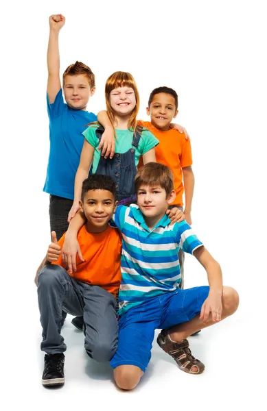 5 szczęśliwy kids — Zdjęcie stockowe