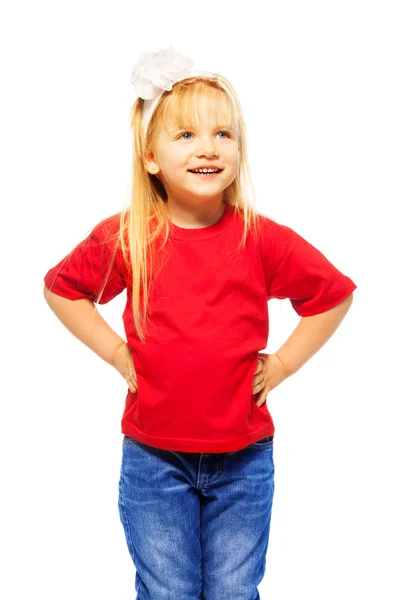 Sorrindo menina loira — Fotografia de Stock