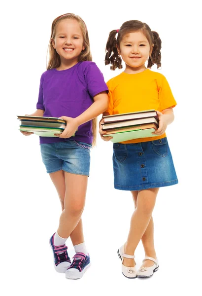 Δύο ευτυχής έξυπνο κορίτσια — Φωτογραφία Αρχείου