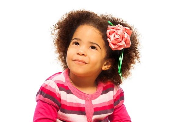 Bonito pouco preto menina — Fotografia de Stock