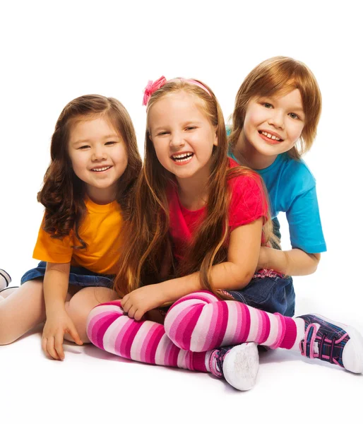 Group of three 7 years old kids — Stock Photo, Image