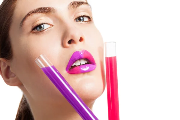 Auswahl der richtigen Farbe für Make-up — Stockfoto