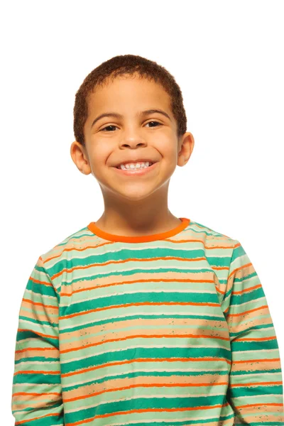 Retrato de niño negro sonriente —  Fotos de Stock