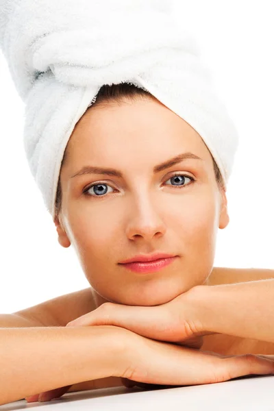 Relaxed woman after shower — Stock Photo, Image