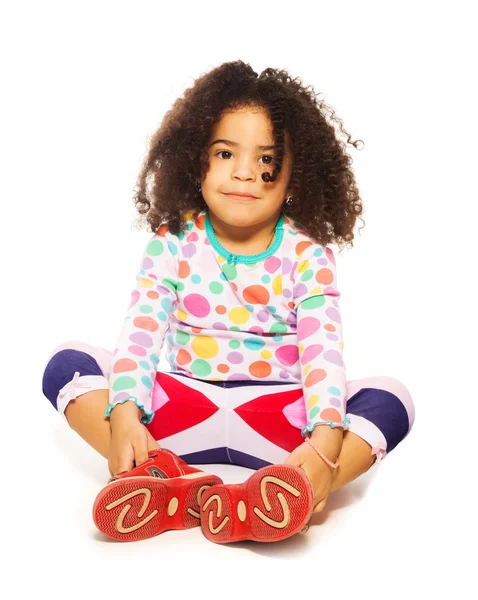 Portrait of super cute black girl — Stock Photo, Image