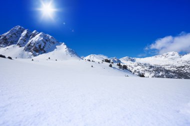 Untouched snow mountain beauty clipart